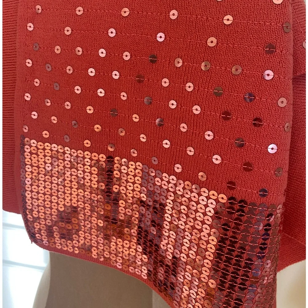DG 2 by Diane Gilman Coral Knit Wrap with Sequins